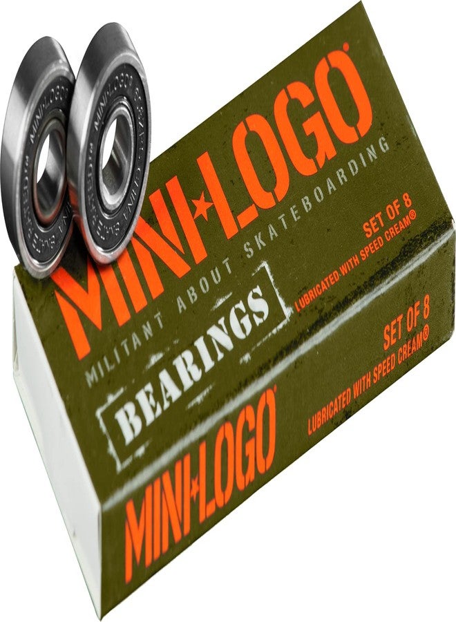 Mini Logo Skateboard Bearings Series 3 8mm 8 Pack - Image 1